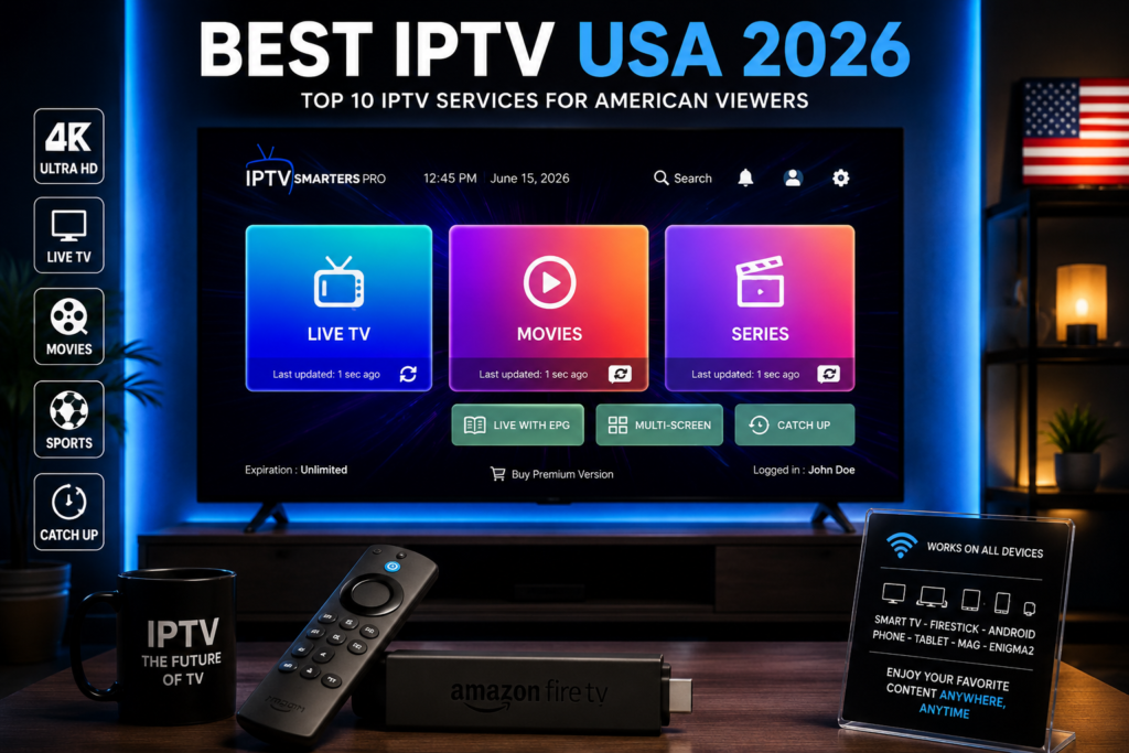 Best IPTV USA 2026 streaming on Smart TV with Firestick and Android TV