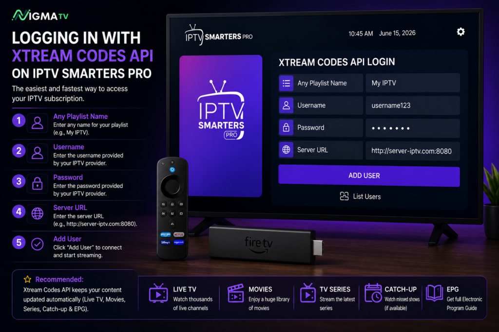 IPTV Smarters Pro Xtream Codes login tutorial