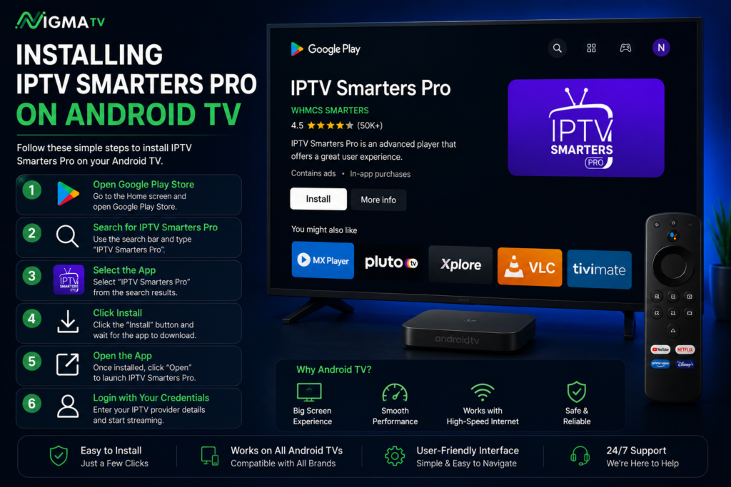 Install IPTV Smarters Pro on Android TV