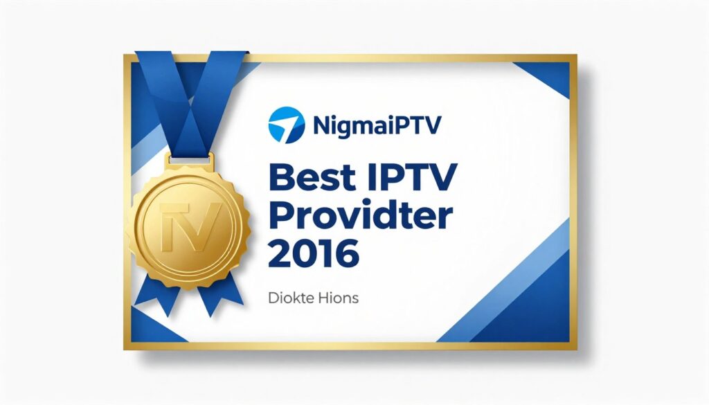 nigma iptv service award badge showing best iptv provider 2026