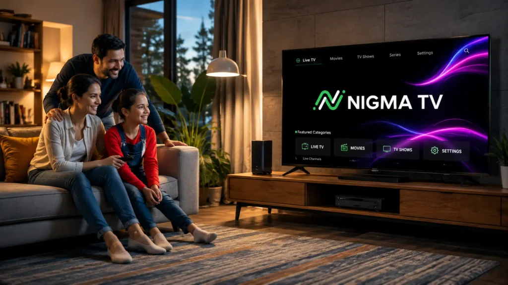 Nigma TV premium IPTV streaming on Smart TV best iptv uk