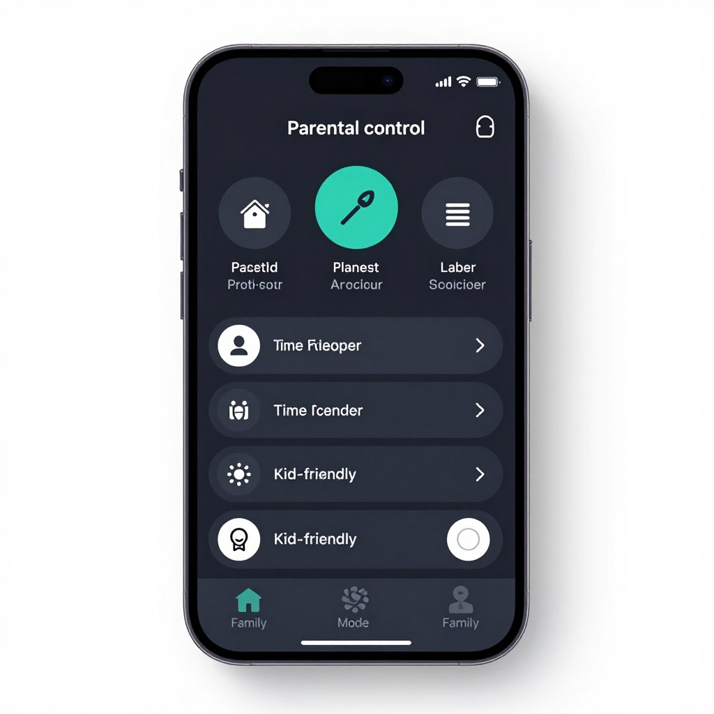 parental control settings interface for nigma iptv showing content restrictions